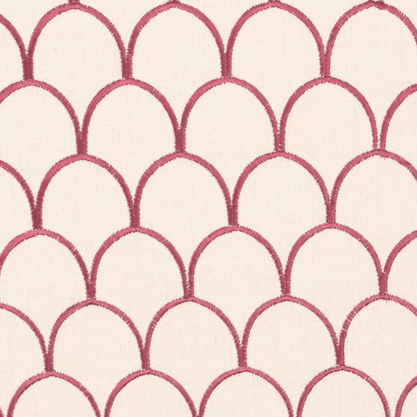 Louisa Violet Purple Abstract & Geometric Embroidery Drapery and Upholstery Fabric by the Yard
