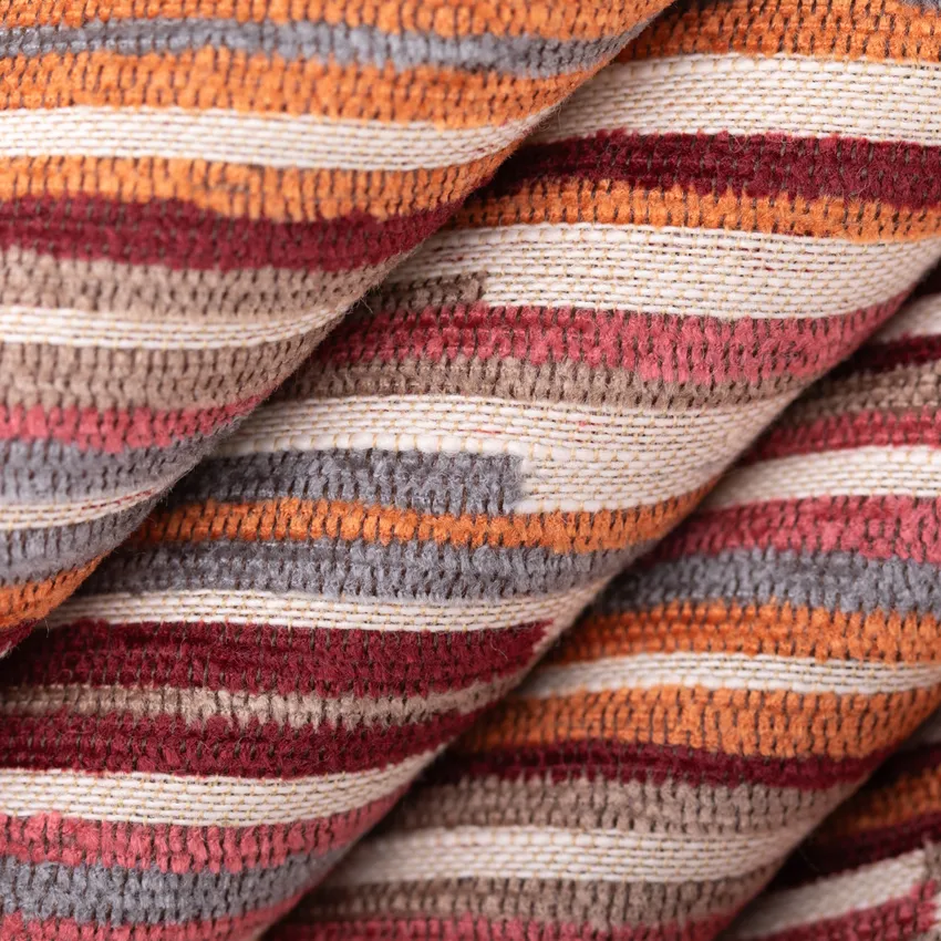 Barnes Cranberry Orange & Rust and Red & Burgundy Abstract & Geometric Woven Patterns Upholstery Fabric by the Yard — Upholstery Fabric