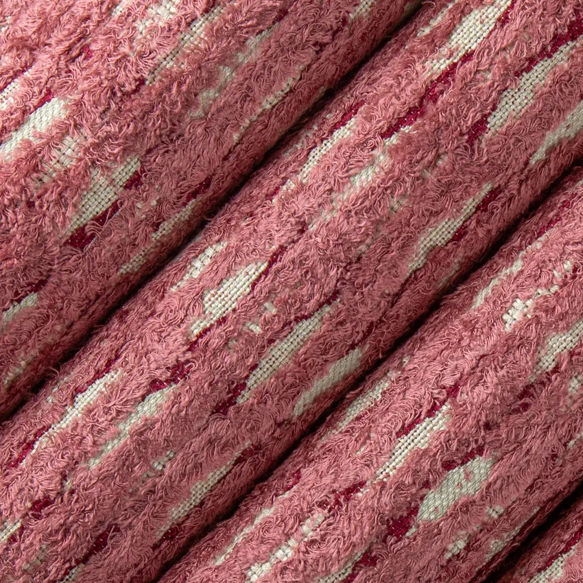 Verona Carnation Pink Abstract & Geometric Eyelash Upholstery Fabric by the Yard — Upholstery Fabric