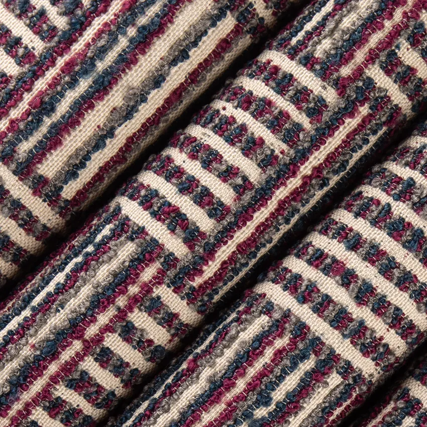 Wanda Boysenberry Purple Abstract & Geometric Boucle Upholstery Fabric by the Yard — Upholstery Fabric