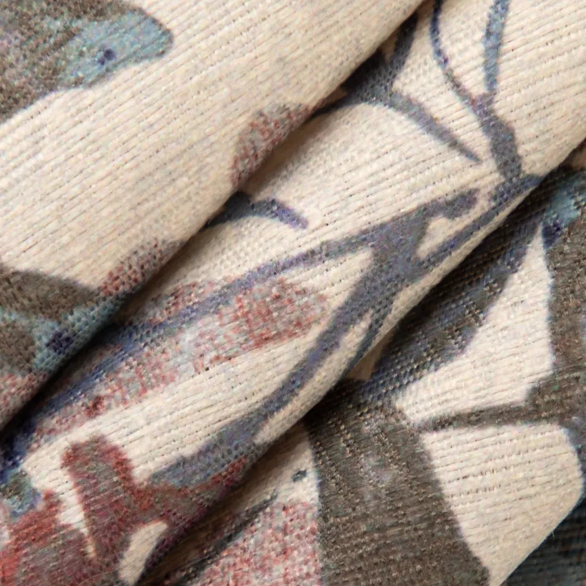 Bethany Garnet Blue and Red & Burgundy Abstract & Geometric Prints Drapery and Upholstery Fabric by the Yard — Upholstery and Drapery Fabric