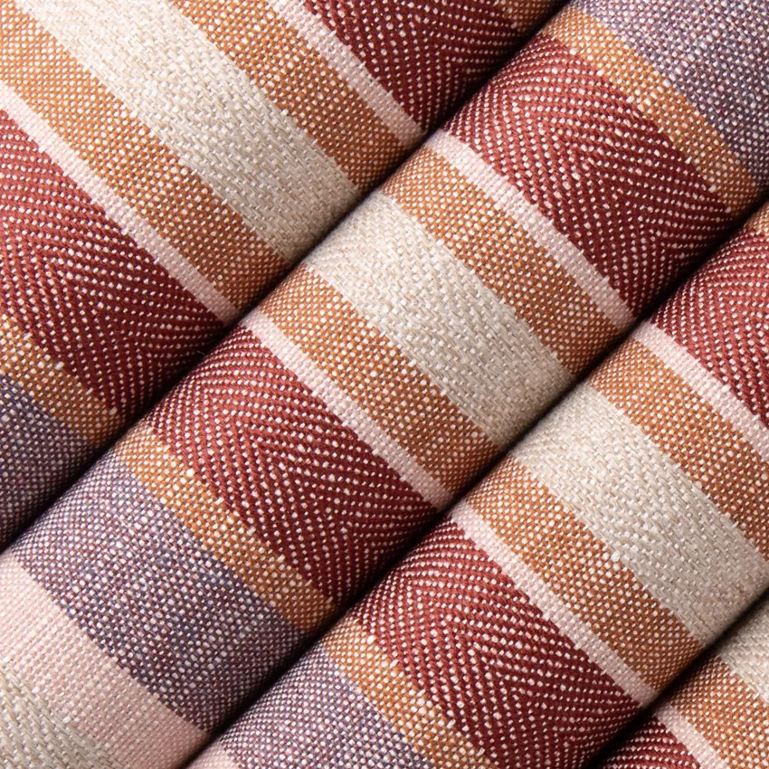 Allegra Berry Red & Burgundy Abstract & Geometric Woven Patterns Upholstery Fabric by the Yard — Upholstery Fabric