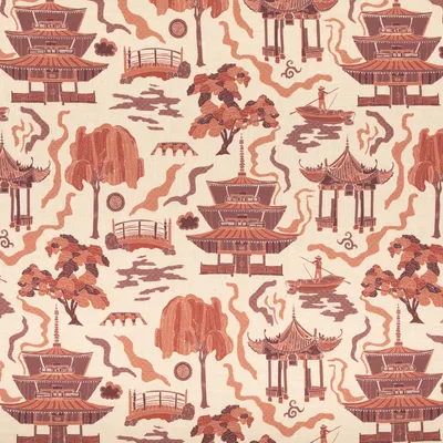 KP497 Yuki Crimson Drapery and Upholstery Fabric by the yard
