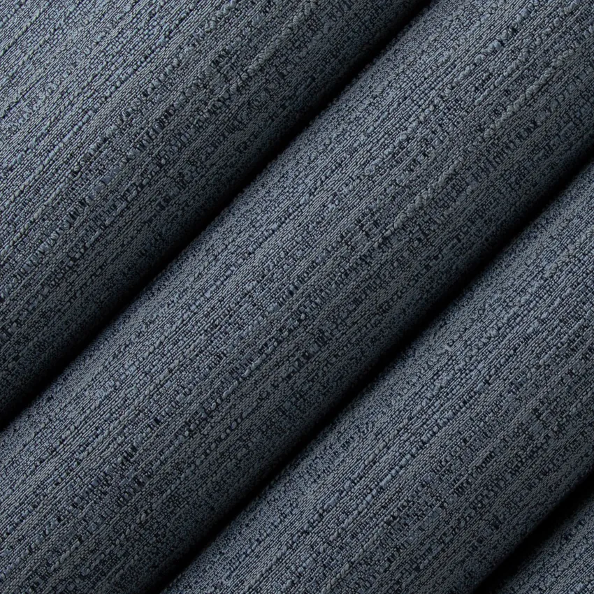 Crosby Baltic Blue Plain & Solid Faux Silk Drapery and Upholstery Fabric by the Yard — Upholstery and Drapery Fabric