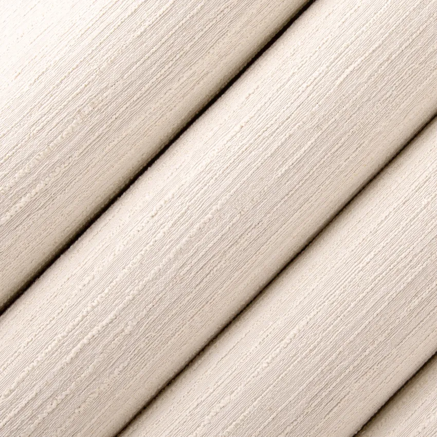 Crosby Ivory White & Ivory Plain & Solid Faux Silk Drapery and Upholstery Fabric by the Yard — Upholstery and Drapery Fabric