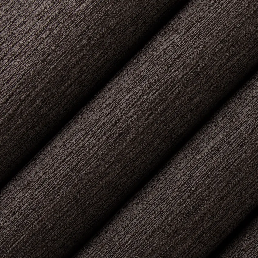 Crosby Noir Black Plain & Solid Faux Silk Drapery and Upholstery Fabric by the Yard — Upholstery and Drapery Fabric