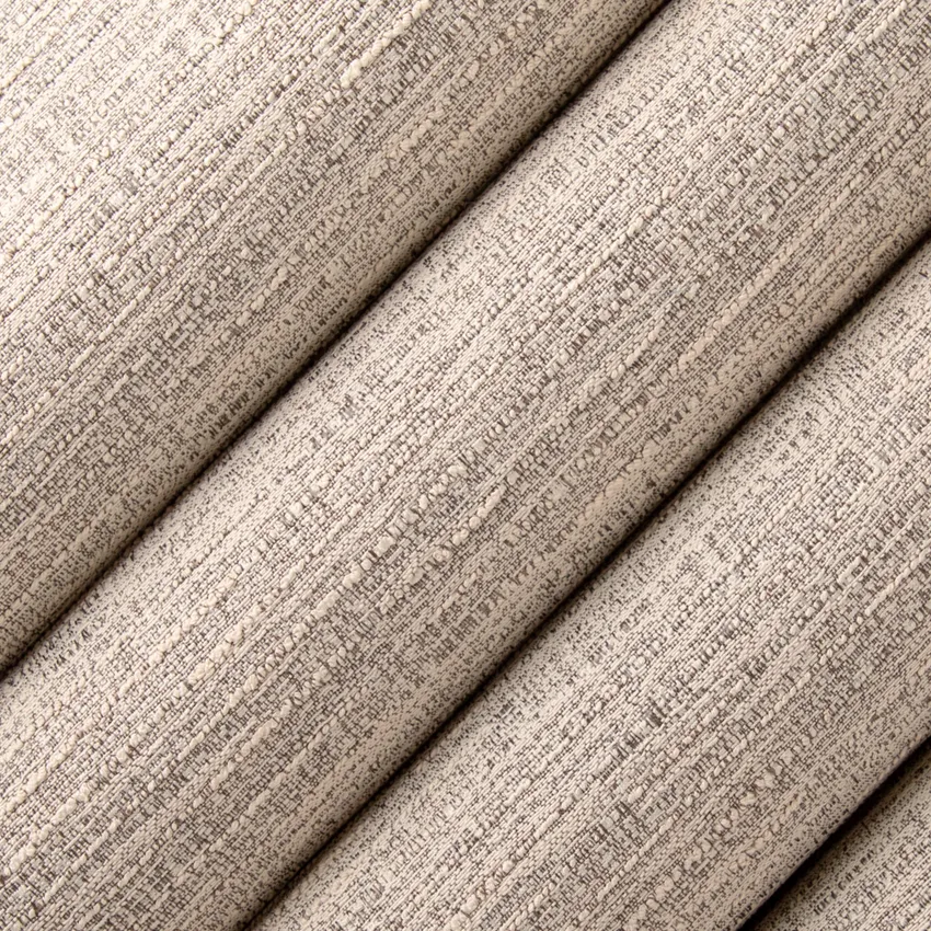Crosby Pebble Grey & Silver Plain & Solid Faux Silk Drapery and Upholstery Fabric by the Yard — Upholstery and Drapery Fabric