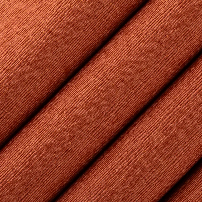 Stills Brick Orange & Rust Plain & Solid Faux Silk Drapery and Upholstery Fabric by the Yard — Upholstery and Drapery Fabric