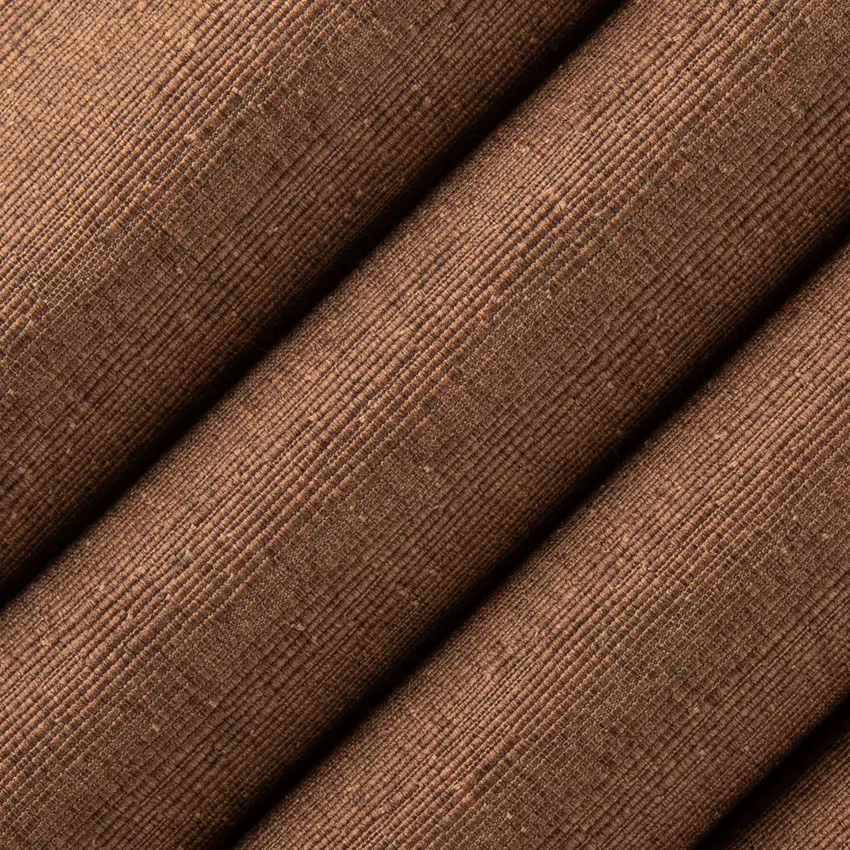 Stills Coffee Brown Plain & Solid Faux Silk Drapery and Upholstery Fabric by the Yard — Upholstery and Drapery Fabric
