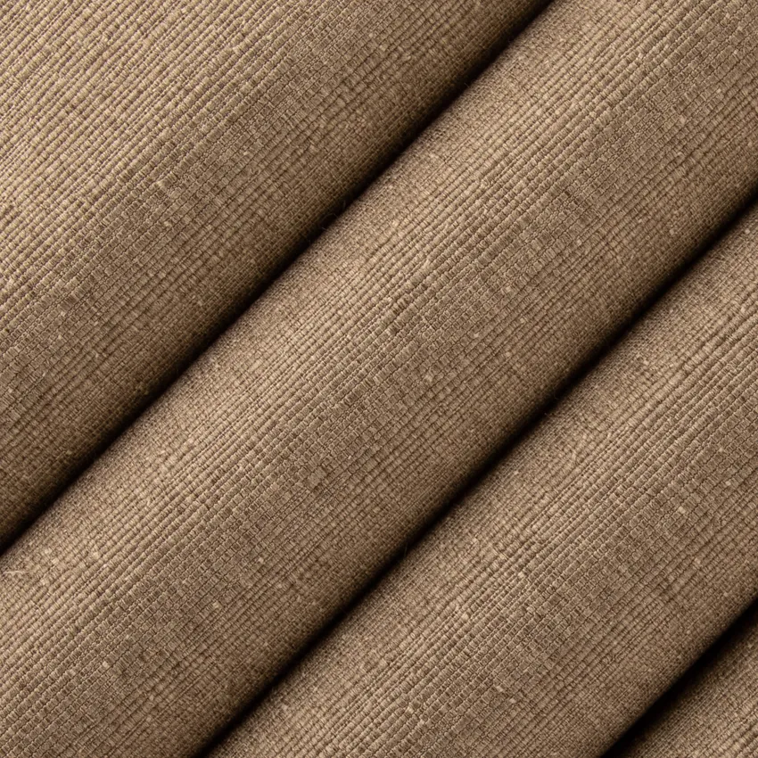 Stills Khaki Brown Plain & Solid Faux Silk Drapery and Upholstery Fabric by the Yard — Upholstery and Drapery Fabric
