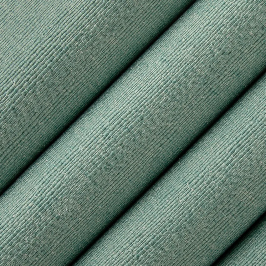 Stills Lagoon Aqua & Teal Plain & Solid Faux Silk Drapery and Upholstery Fabric by the Yard — Upholstery and Drapery Fabric