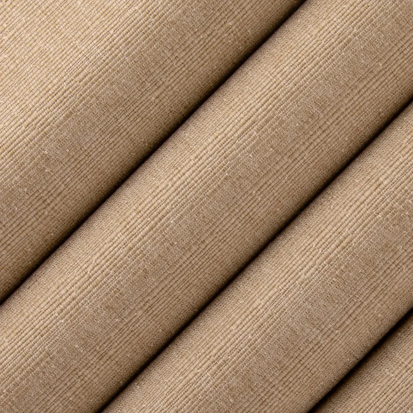 Stills Mushroom Brown and Neutral Plain & Solid Faux Silk Drapery and Upholstery Fabric by the Yard — Upholstery and Drapery Fabric