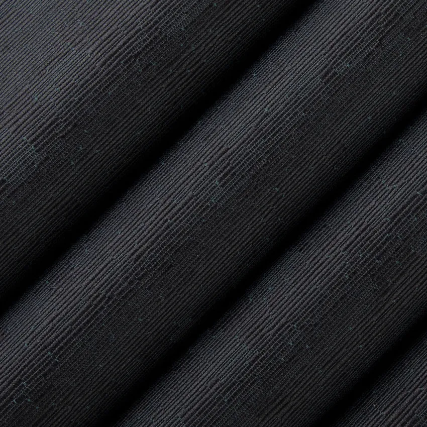 Stills Raven Black Plain & Solid Faux Silk Drapery and Upholstery Fabric by the Yard — Upholstery and Drapery Fabric