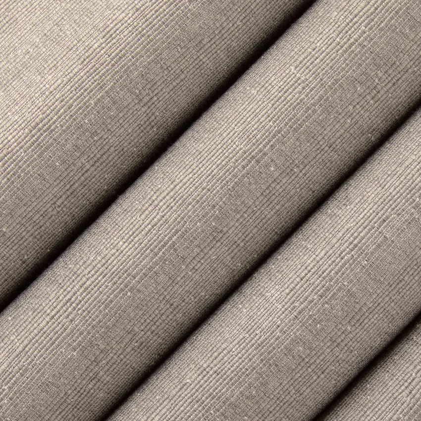 Stills Stone Grey & Silver Plain & Solid Faux Silk Drapery and Upholstery Fabric by the Yard — Upholstery and Drapery Fabric