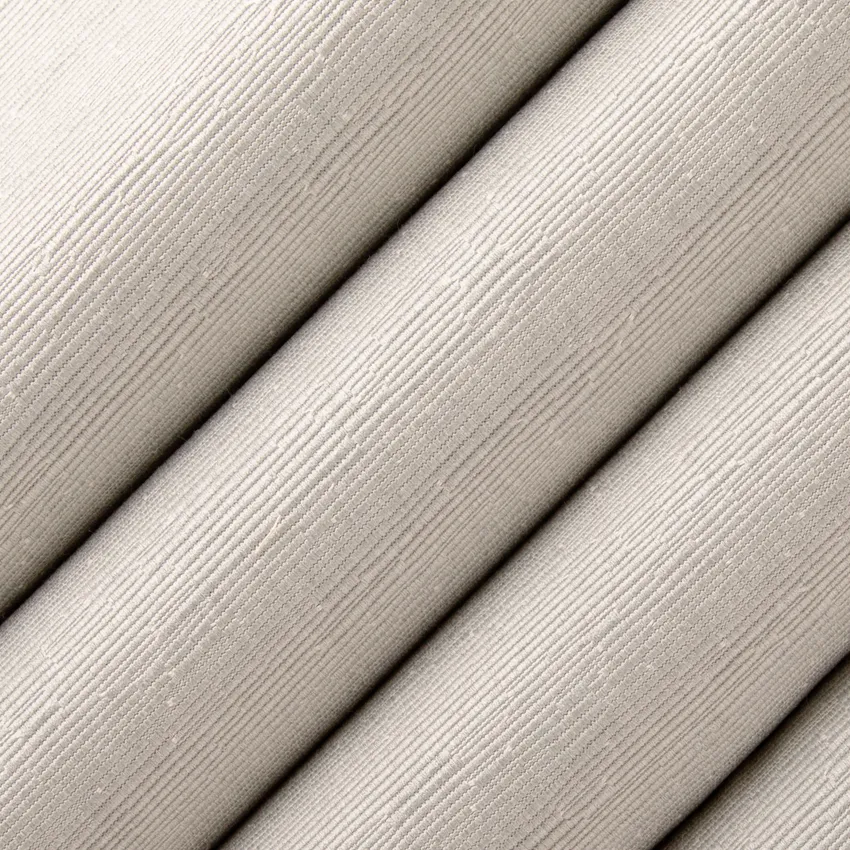 Stills Zinc Grey & Silver Plain & Solid Faux Silk Drapery and Upholstery Fabric by the Yard — Upholstery and Drapery Fabric