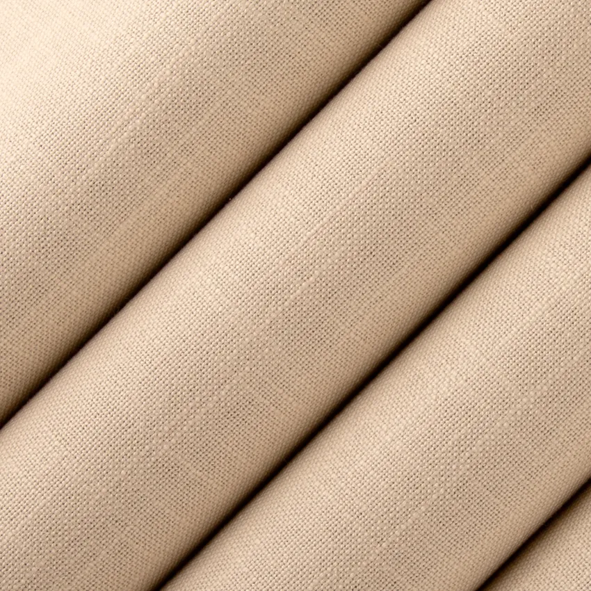 Nash Cashew Neutral Plain & Solid Linen & Linen Looks Drapery and Upholstery Fabric by the Yard — Upholstery and Drapery Fabric