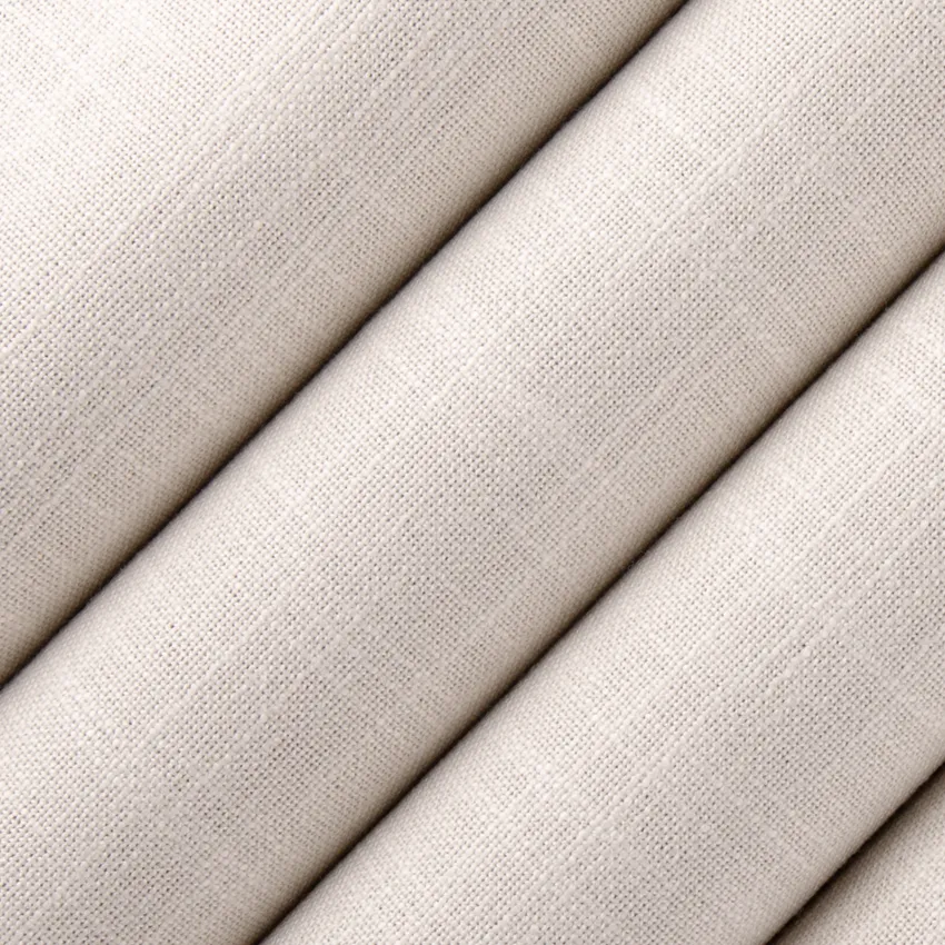 Nash Pearl Neutral Plain & Solid Linen & Linen Looks Drapery and Upholstery Fabric by the Yard — Upholstery and Drapery Fabric