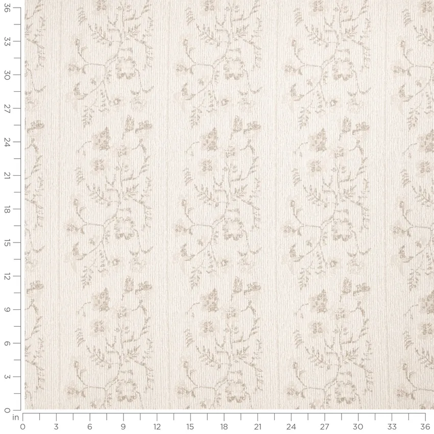 Maxine Biscuit Neutral Abstract & Geometric Crypton Upholstery Fabric by the Yard — Scale in inches