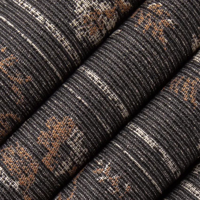 Maxine Midnight Black Abstract & Geometric Crypton Upholstery Fabric by the Yard — Upholstery Fabric