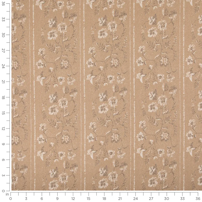 Maxine Sisal Gold & Yellow Abstract & Geometric Crypton Upholstery Fabric by the Yard — Scale in inches