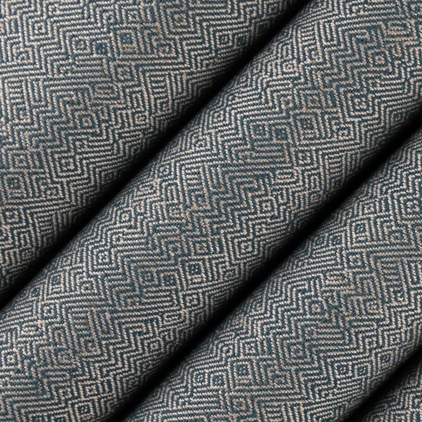 Granger Azure Blue Abstract & Geometric Crypton Upholstery Fabric by the Yard — Upholstery Fabric