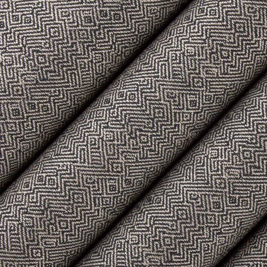 Granger Onyx Black Abstract & Geometric Crypton Upholstery Fabric by the Yard — Upholstery Fabric