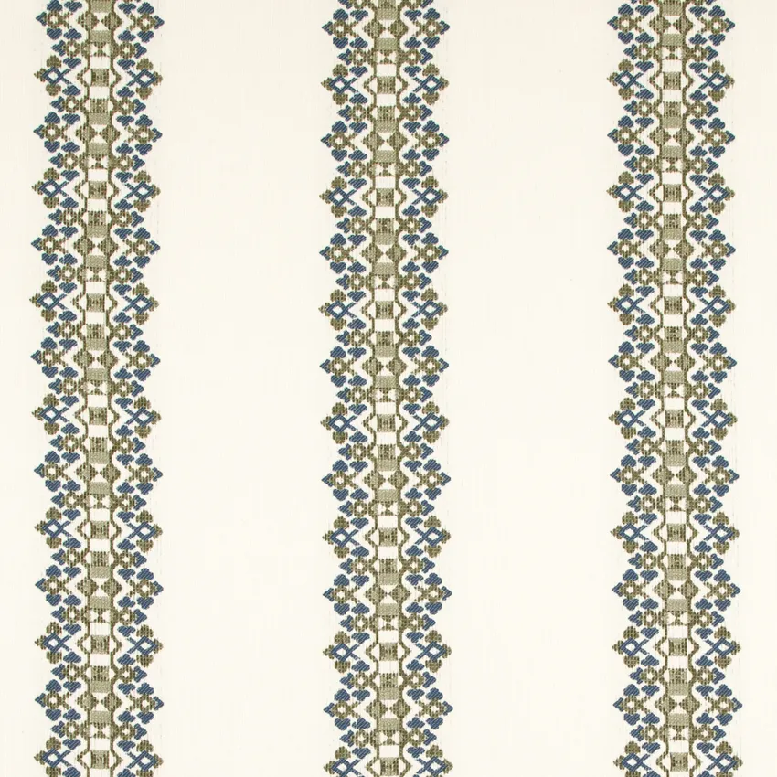 Linwood Pastoral Green Stripe Crypton Upholstery Fabric by the Yard