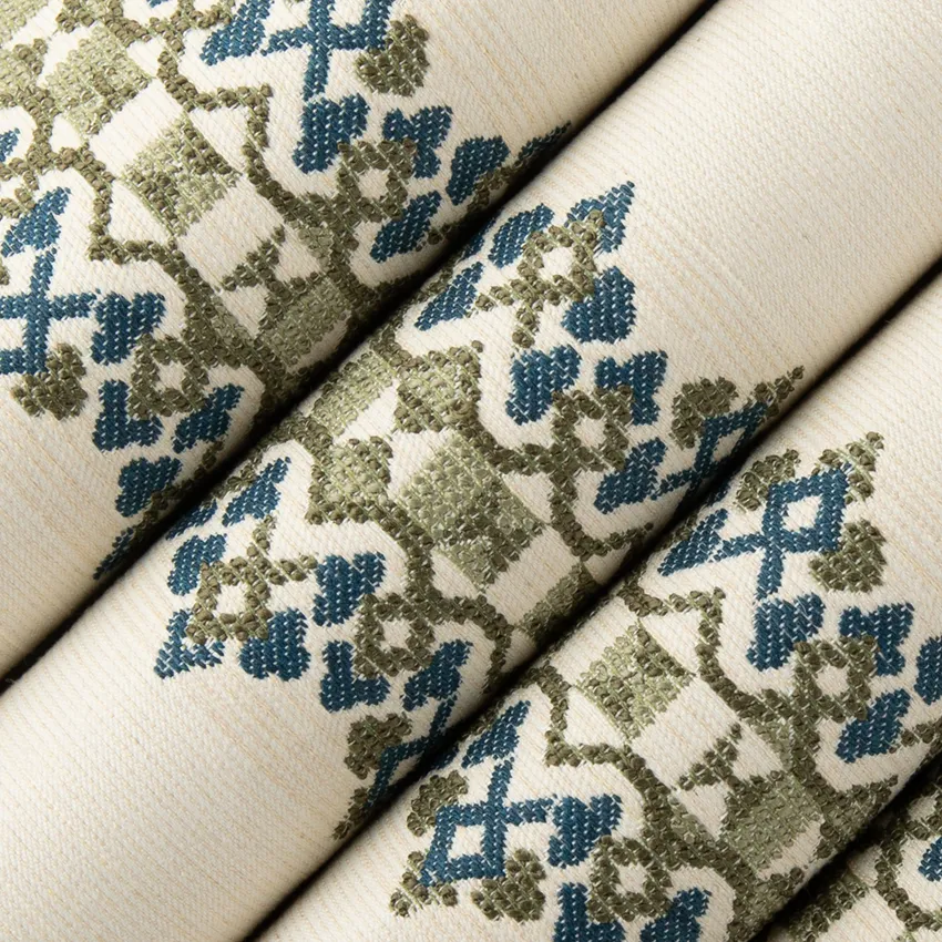 Linwood Pastoral Green Stripe Crypton Upholstery Fabric by the Yard — Upholstery Fabric