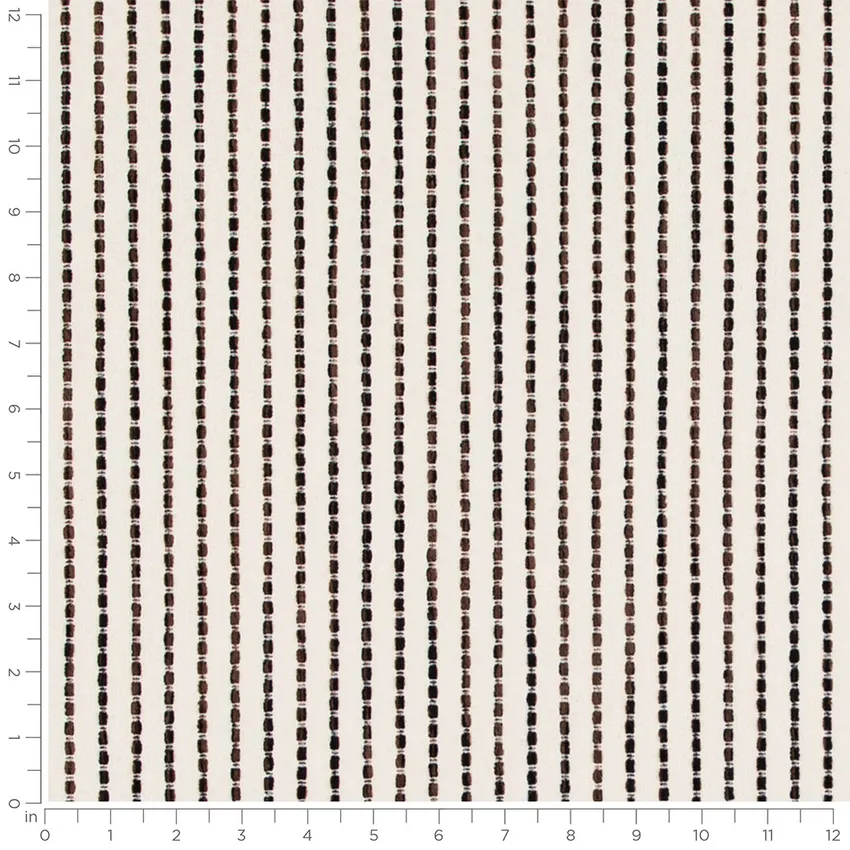 Baker Coffee Black and Brown Small Scale Crypton Upholstery Fabric by the Yard — Scale in inches