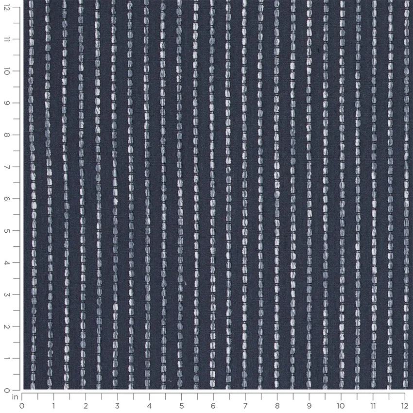 Baker Deep Sea Blue Small Scale Crypton Upholstery Fabric by the Yard — Scale in inches