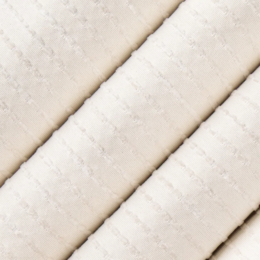 Baker Ivory Neutral and White & Ivory Small Scale Crypton Upholstery Fabric by the Yard — Upholstery Fabric