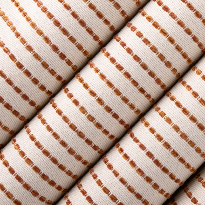 Baker Pumpkin Orange & Rust and Red & Burgundy Small Scale Crypton Upholstery Fabric by the Yard — Upholstery Fabric