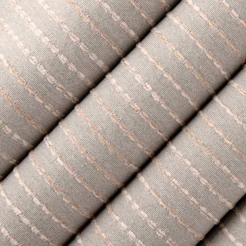 Baker Sandstone Grey & Silver Small Scale Crypton Upholstery Fabric by the Yard — Upholstery Fabric