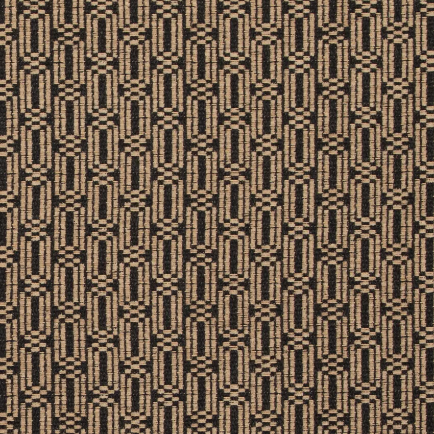 Bassett Carbon Black and Gold & Yellow Abstract & Geometric Crypton Upholstery Fabric by the Yard