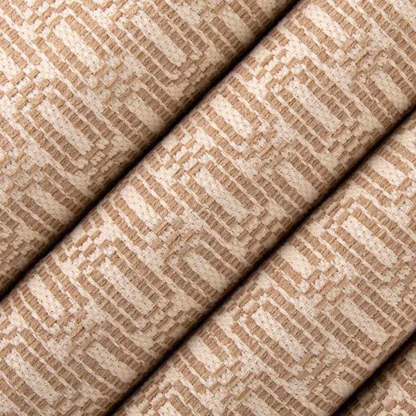 Bassett Flax Neutral Abstract & Geometric Crypton Upholstery Fabric by the Yard — Upholstery Fabric
