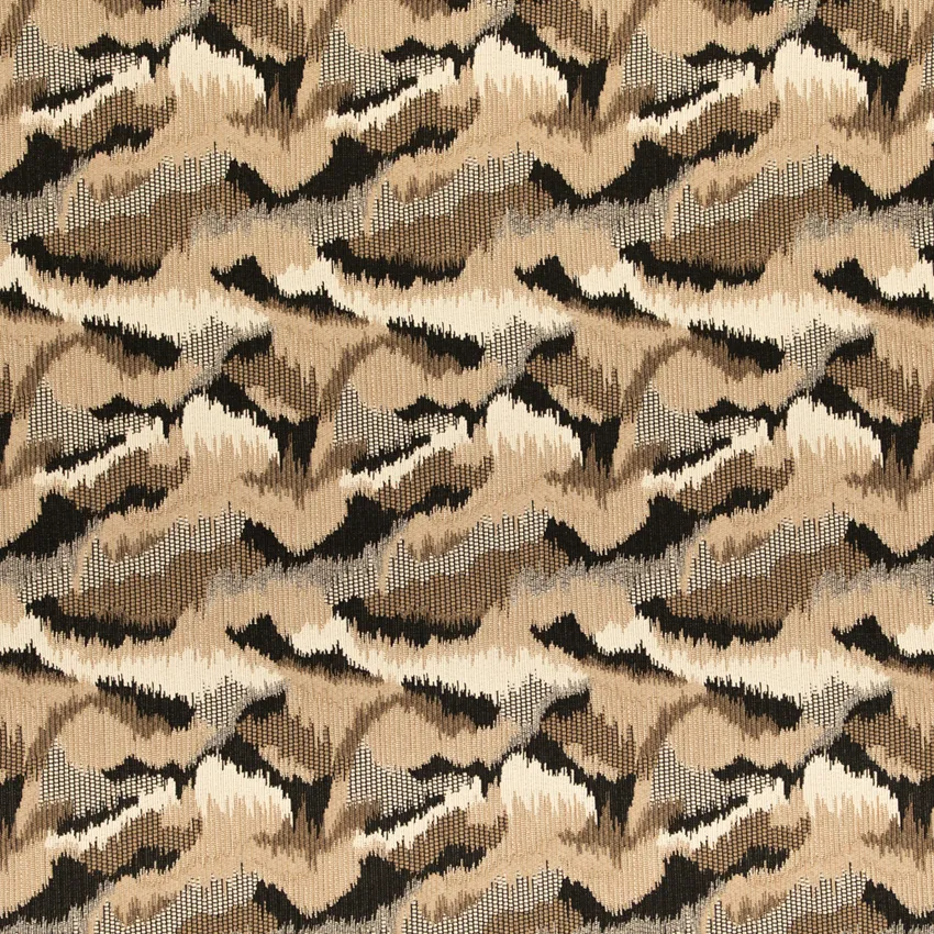 Davenport Dusk Black and Gold & Yellow Abstract & Geometric Crypton Upholstery Fabric by the Yard