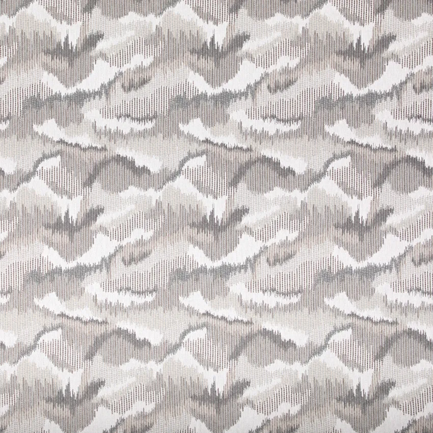 Davenport Fog Grey & Silver Abstract & Geometric Crypton Upholstery Fabric by the Yard