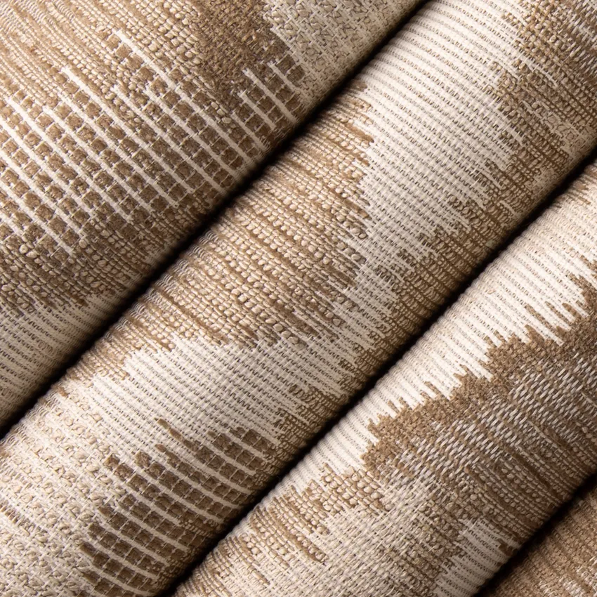 Davenport Latte Brown and Neutral Abstract & Geometric Crypton Upholstery Fabric by the Yard — Upholstery Fabric