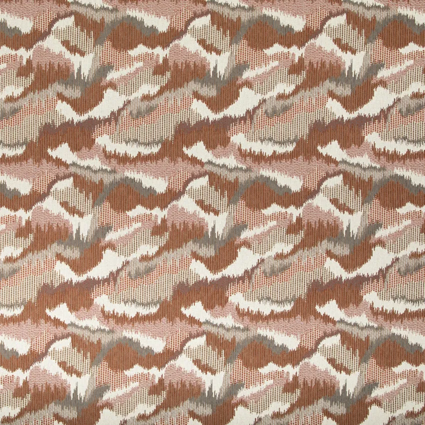 Davenport Nutmeg Orange & Rust and Red & Burgundy Abstract & Geometric Crypton Upholstery Fabric by the Yard