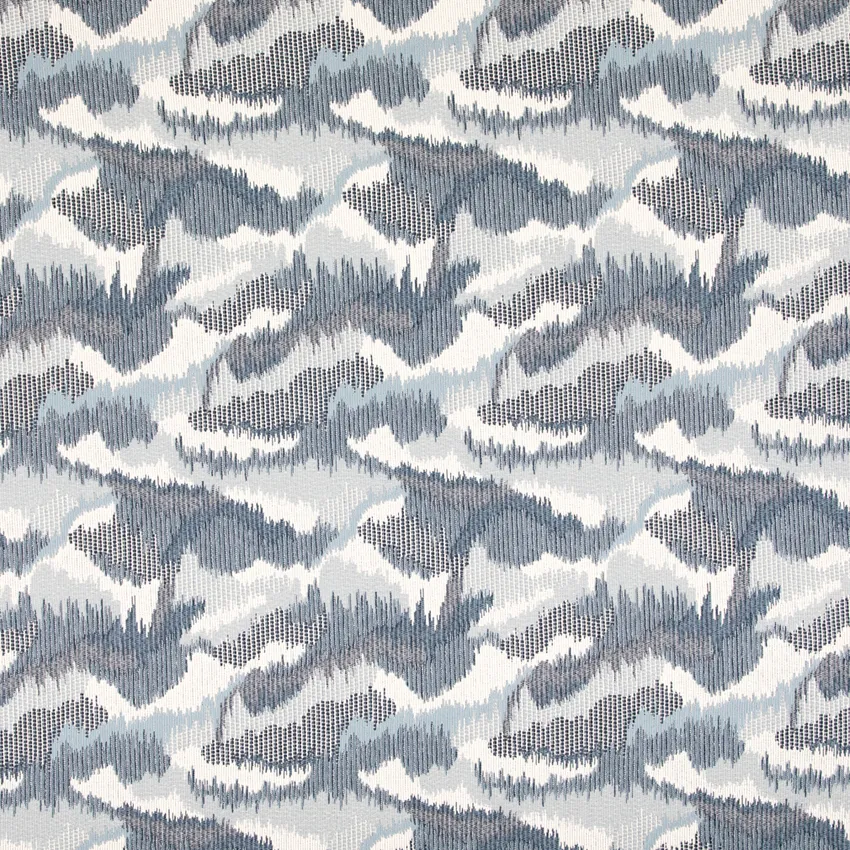 Davenport Water Blue Abstract & Geometric Crypton Upholstery Fabric by the Yard
