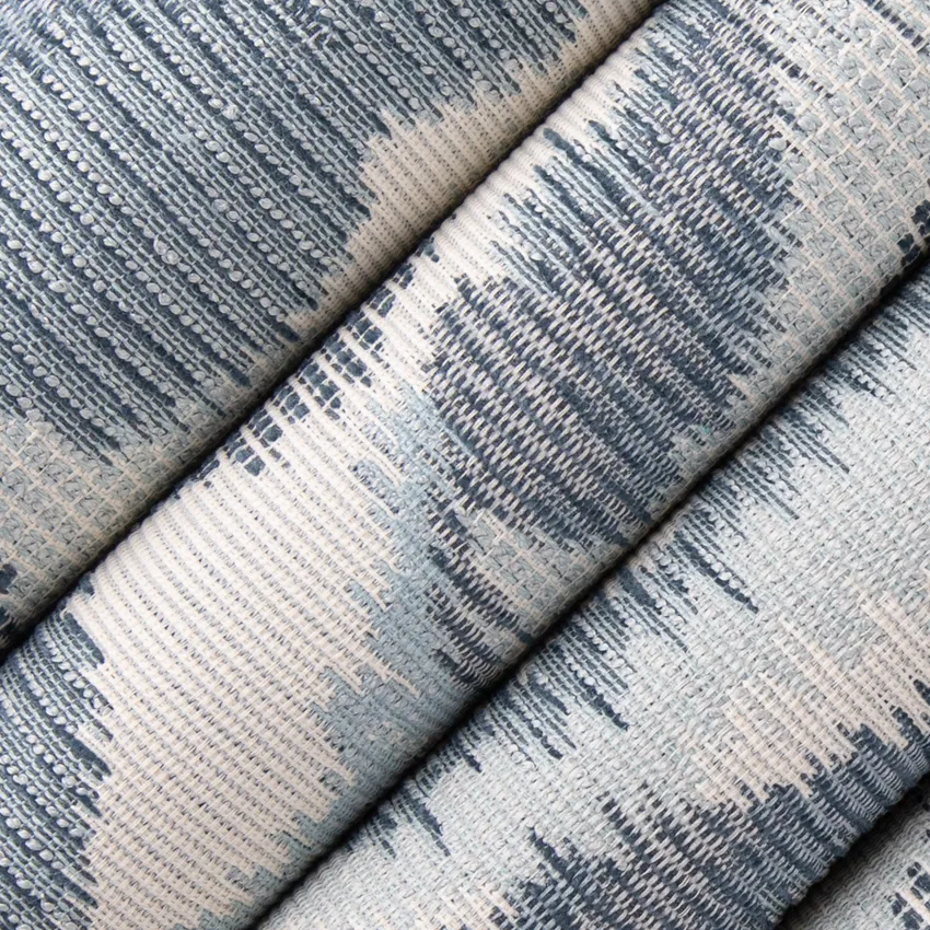 Davenport Water Blue Abstract & Geometric Crypton Upholstery Fabric by the Yard — Upholstery Fabric