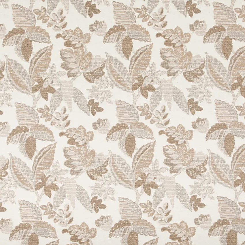 Portage Antique Brown and Neutral Floral Crypton Upholstery Fabric by the Yard
