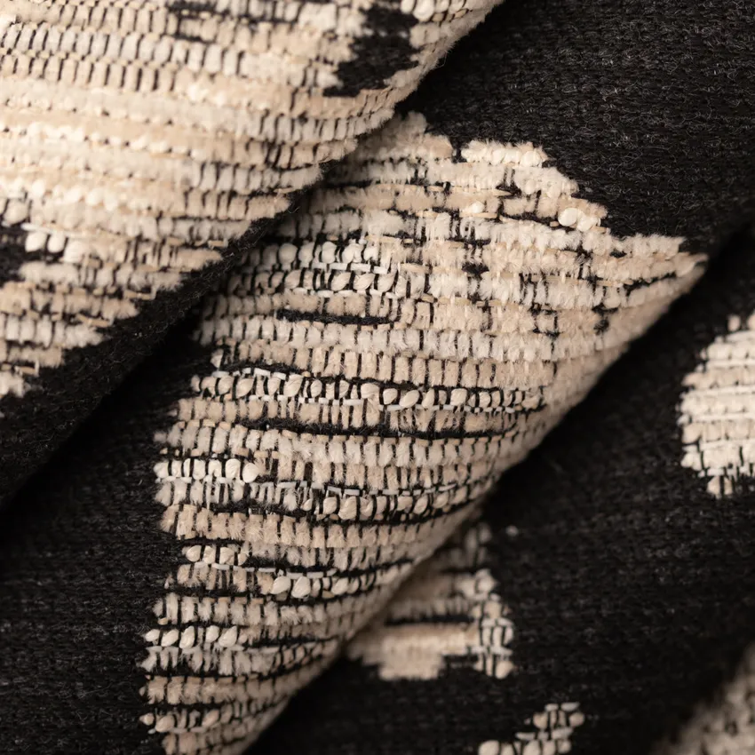 Portage Ebony Black Floral Crypton Upholstery Fabric by the Yard — Upholstery Fabric
