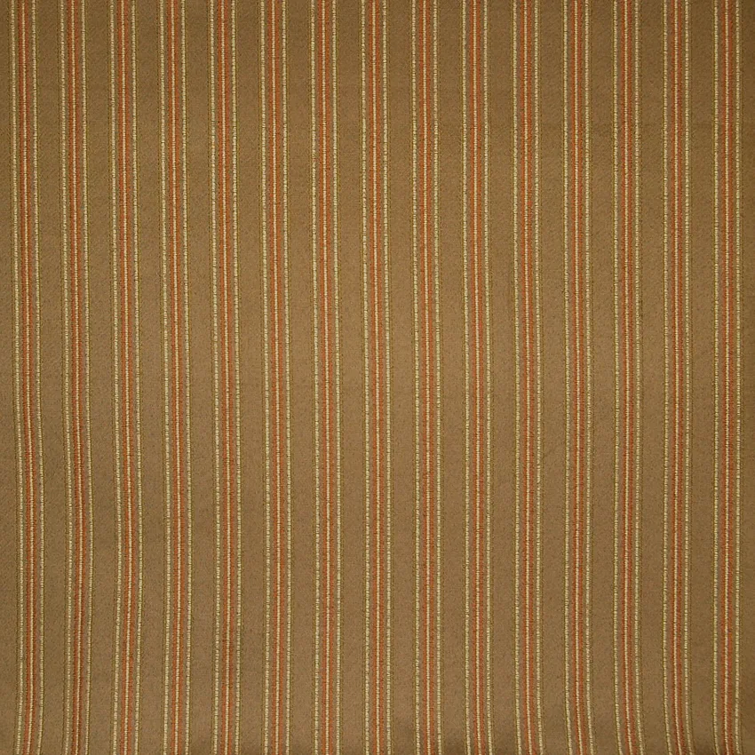 Rust Orange Stripe Woven Upholstery Fabric by the Yard