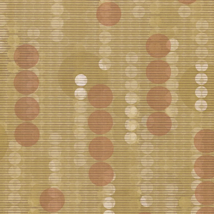 Invision Honey Neutral and Orange Stripe Vinyl Upholstery Fabric by the