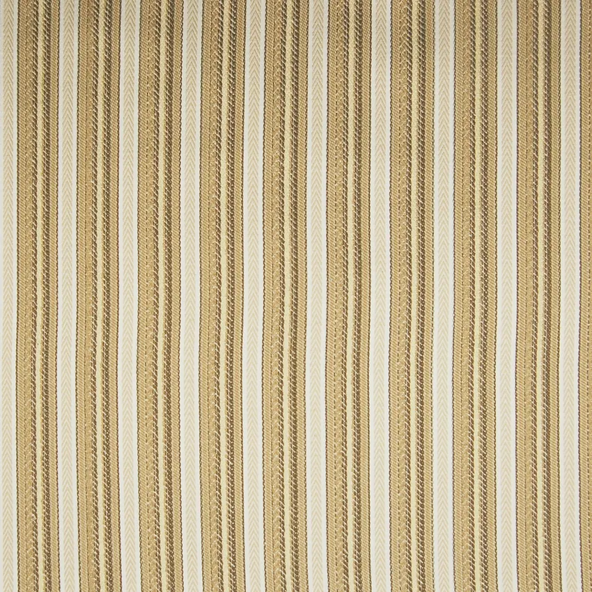 Basketweave Neutral Stripe Cotton Upholstery Fabric by the Yard G5937