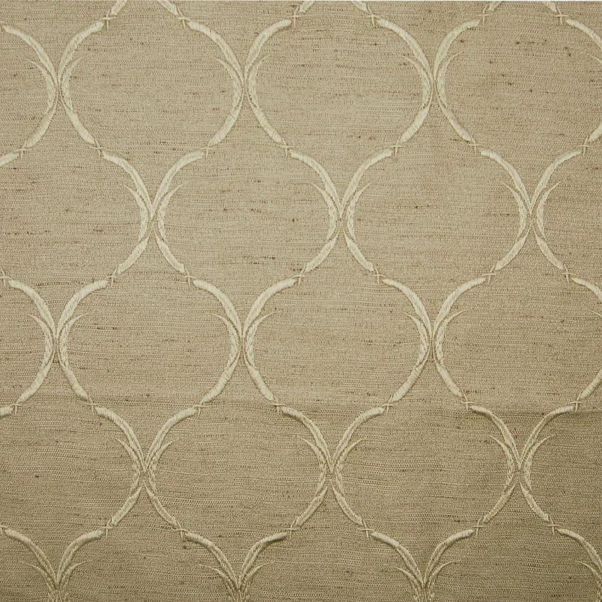 Natural Neutral Geometric Faux Silk Upholstery Fabric by the Yard G1523 KOVI Fabrics