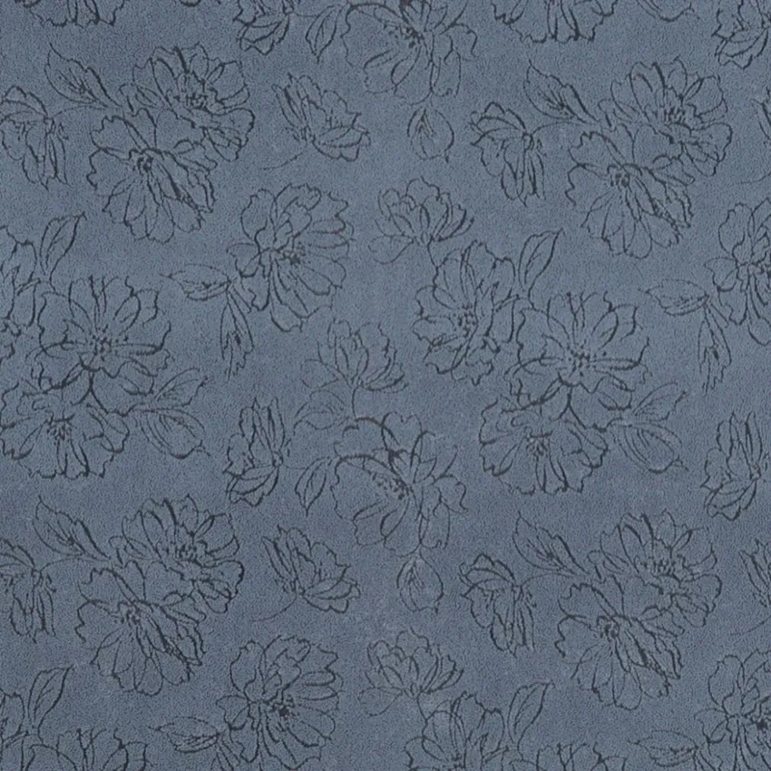 Light Blue Floral Microfiber Upholstery Fabric by the Yard KC701 KOVI