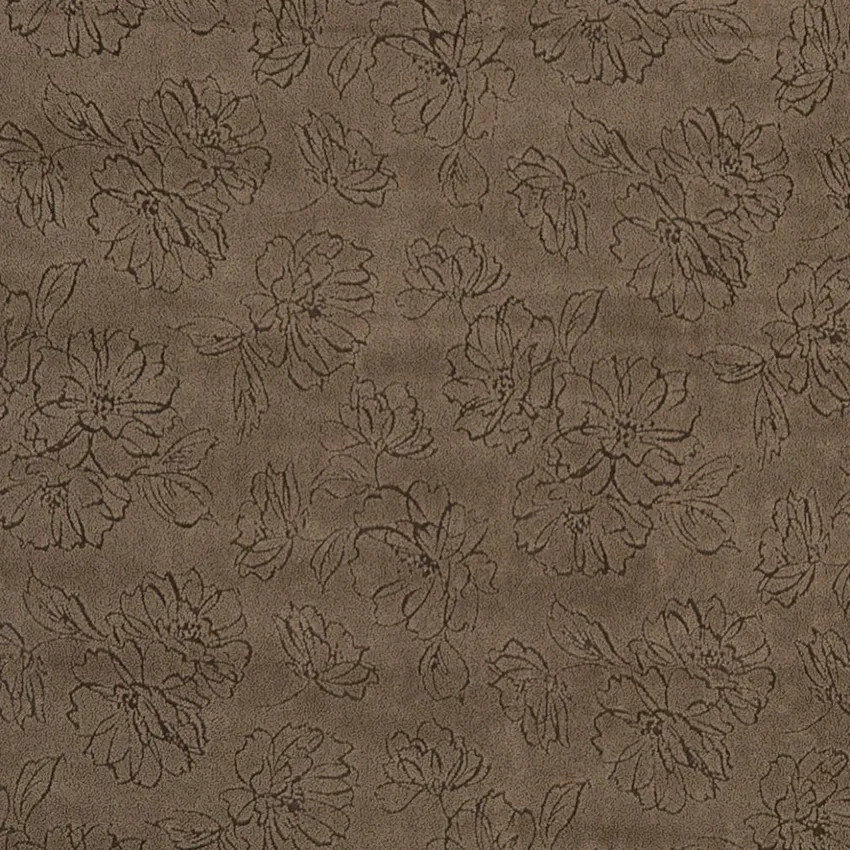 Brown Floral Microfiber Upholstery Fabric by the yard KC708 KOVI Fabrics