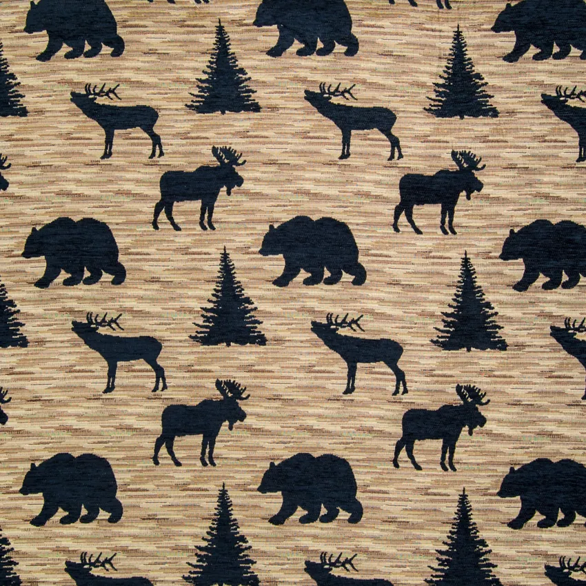 Black Animal Print Upholstery Fabric by the Yard G6966 KOVI Fabrics